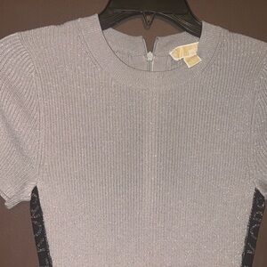 Michael Kors Silver Short Sleeve Top